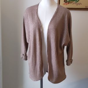 Lightweight ribbed open cardigan M